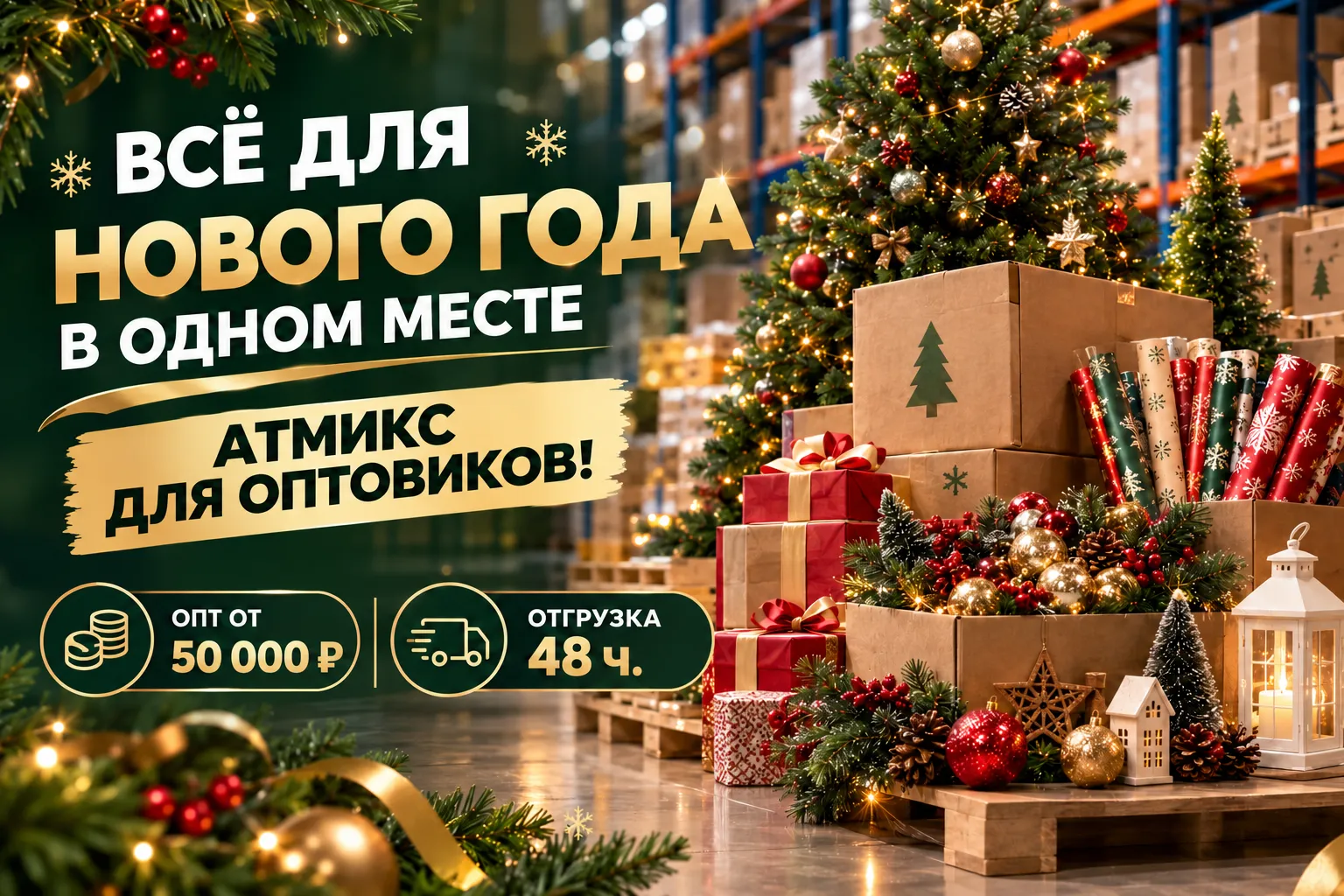 Всё для Нового года в одном месте — Атмикс для оптовиков