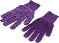 Перчатки нейлоновые Классика с ПВХ покрытием, фиолетовые