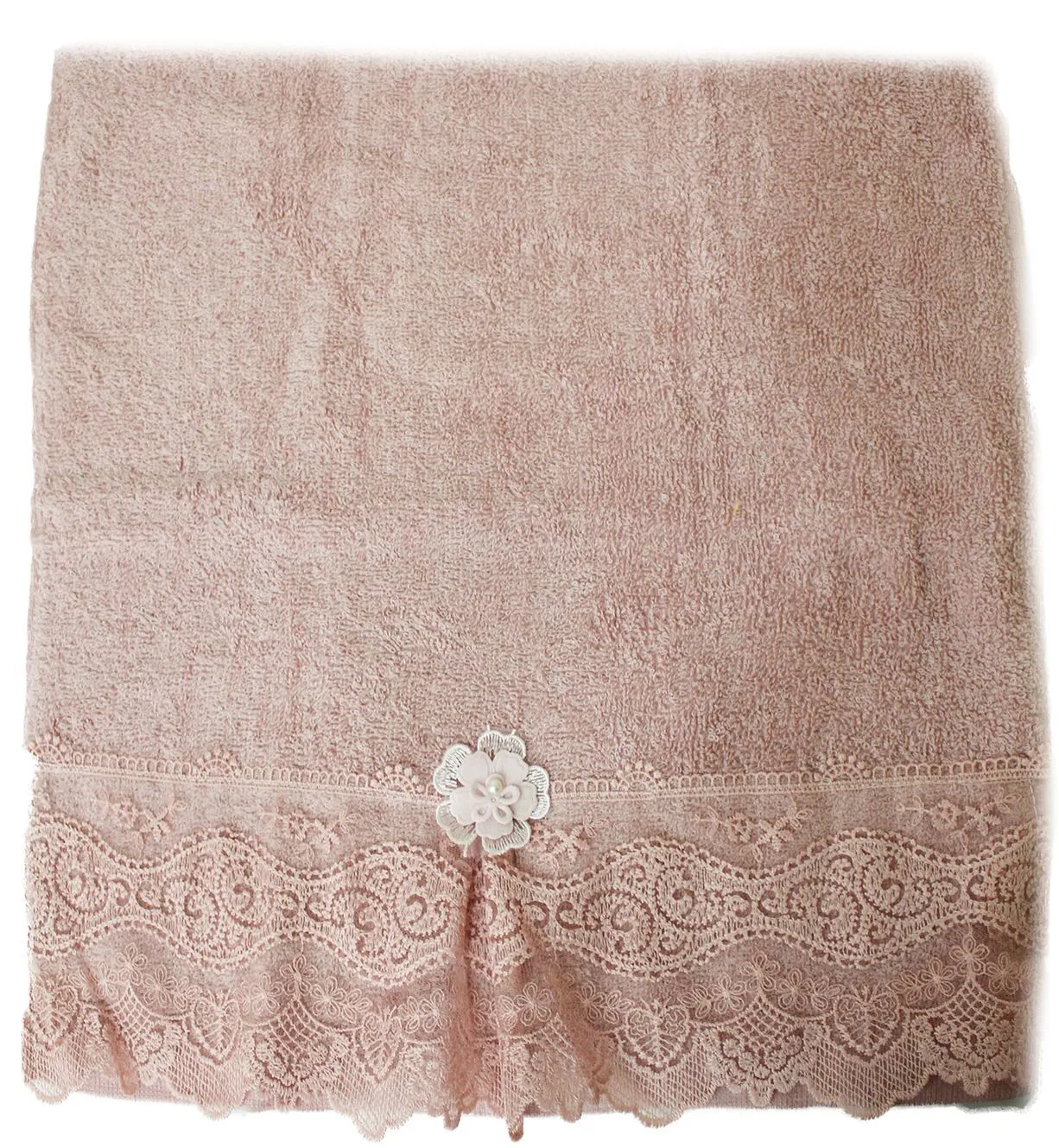 Полотенце махровое 40х90см плотность 430гр/м цвет пудровый