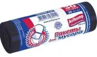 Мешки для мусора АВИКОМП 30л 20шт повышенной прочности черные рулон