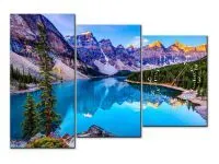 Картина модульная SATTI 90х60см с часами на холсте