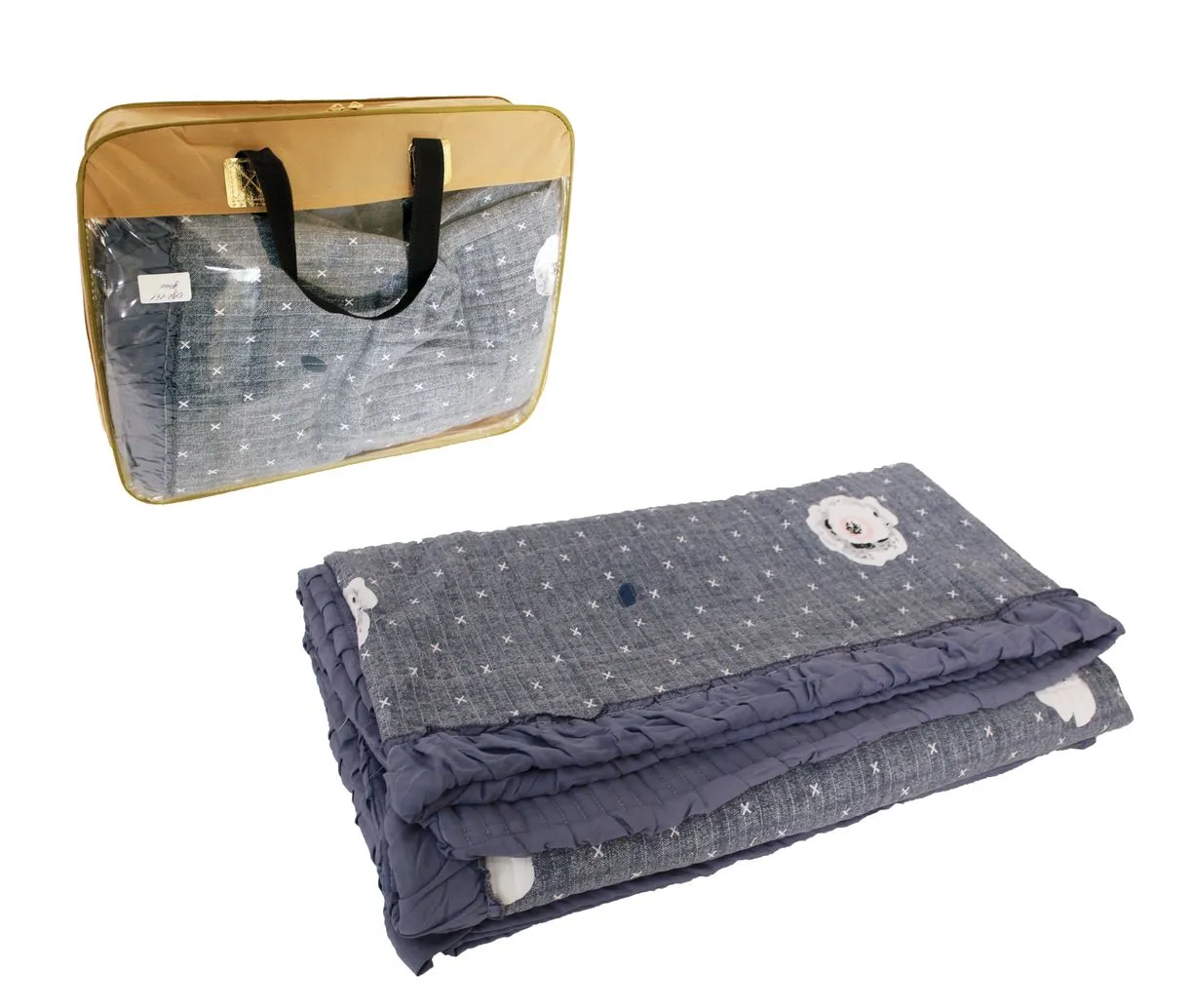 Одеяло плед 200х230см с оборкой, в сумке