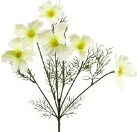 Розовый декоративный цветок космея из ткани 64см 6 веток