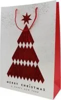 подарочный пакет merry cristmas 30х42х12см купить оптом