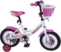 Велосипед 12" Enchantimals А-тип страховочные колеса, бело-розовый