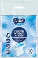 Покрытия для унитаза одноразовые AURA 10шт 