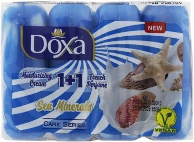 Мыло DOXA Care Series 4шт х 80гр с увлажняющим кремом  (Морские минералы)