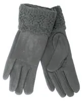Перчатки трикотаж+вязанное кружево