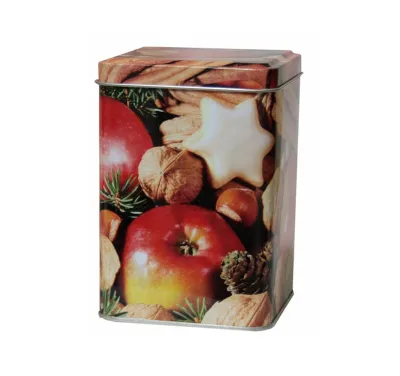 Банка жестяная 1000мл 88х88х128мм (107001 Рожд.угощ.)