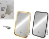 Зеркало прямоугольное со светодиодной подсветкой, USB, размер: 15х22см