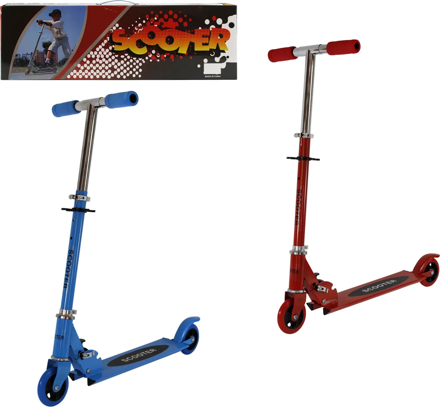 Самокат детский 27х59х69см Размер в упаковке: 57х10х1см Ширина деки: 10см