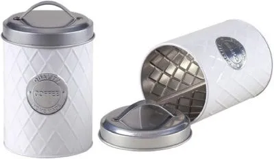 Банка жестяная 1600мл с 3D эффектом крышка с ручкой d108х178мм ("COFFEE")