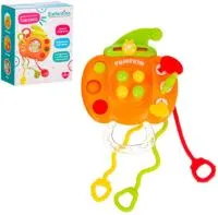 Игровой центр развивающий Elefantino Тыковка, 3 резиночки, подвижные элементы, погремушка, 11х6х13,5