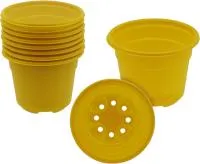 цветной круглый пластиковый горшок для рассады 90х68мм