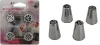 насадки для мешка кондитерского, 4шт, металлические