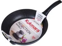 сковорода kukmara marble induction, d280мм, антипригарное покрытие, темный мрамор