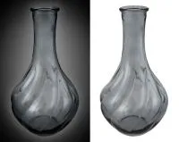 ваза для цветов, венецианская решетка, 8х17см, темное стекло