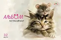 Альбом для рисования 32л А4 КТС Пушистые друзья