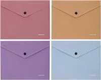 Папка А5+ ErKr Soft Manga на кнопке непрозр.ассорти