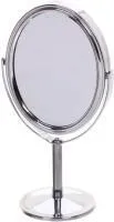 Зеркало настольное Beauty d160мм 2-х стороннее на ножке с увеличением, овал 8х10см