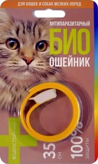 Ошейник для кошек Био антипаразитарный от блох и клещей 35см