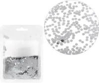 Конфетти Кружочки малые 15г 3мм Цвет: серебро