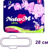 Гигиенические прокладки натам ultra extra dry 8шт ночные ультратонкие