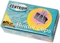 Зажимы для бумаг 25мм 12шт CENTRUN черные