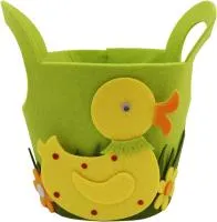 Корзина пасхальная 190х120мм, с двумя ручками, фетровая