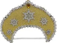 Новогодний аксессуар: Кокошник Размер: 30х15см Цвет: золотой                                        