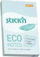 Блок для записи 100л 76х51мм HOPAX ECO пастель голубой, с клеевым краем  