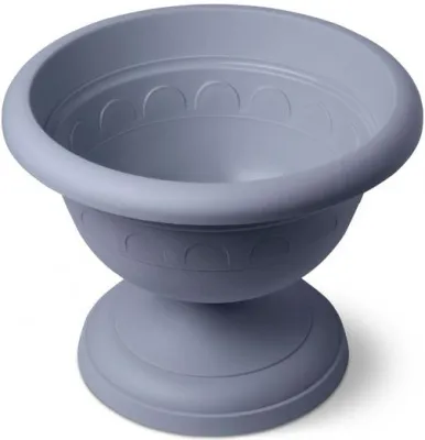 Вазон Колывань низкий 5.3л d300мм (серый)