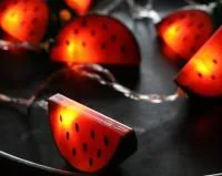 Гирлянда светодиодная Арбузы 1.65м 10 ламп теплый белый