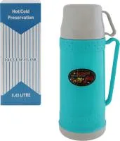термос, 450мл, со стеклянной колбой, бирюзовый
