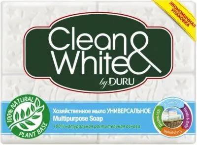 Мыло хозяйственное DURU CLEAN&WHITE 4х120г (Универсальное)