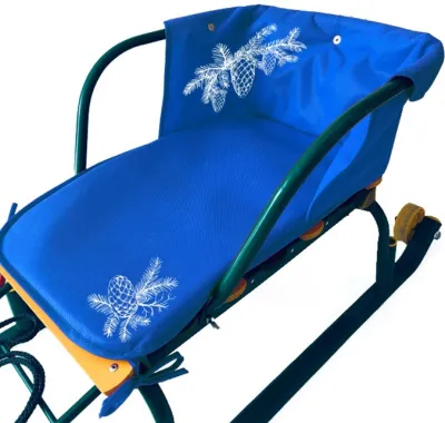 Сиденье для санок с кнопками (синий // МТ54019)