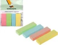 Блок-закладки 40л 4цв WORKMATE 50х20мм Пастель