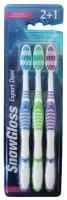 Зубные щетки SNOW GLOSS 3шт Expert Dent средние 2+1