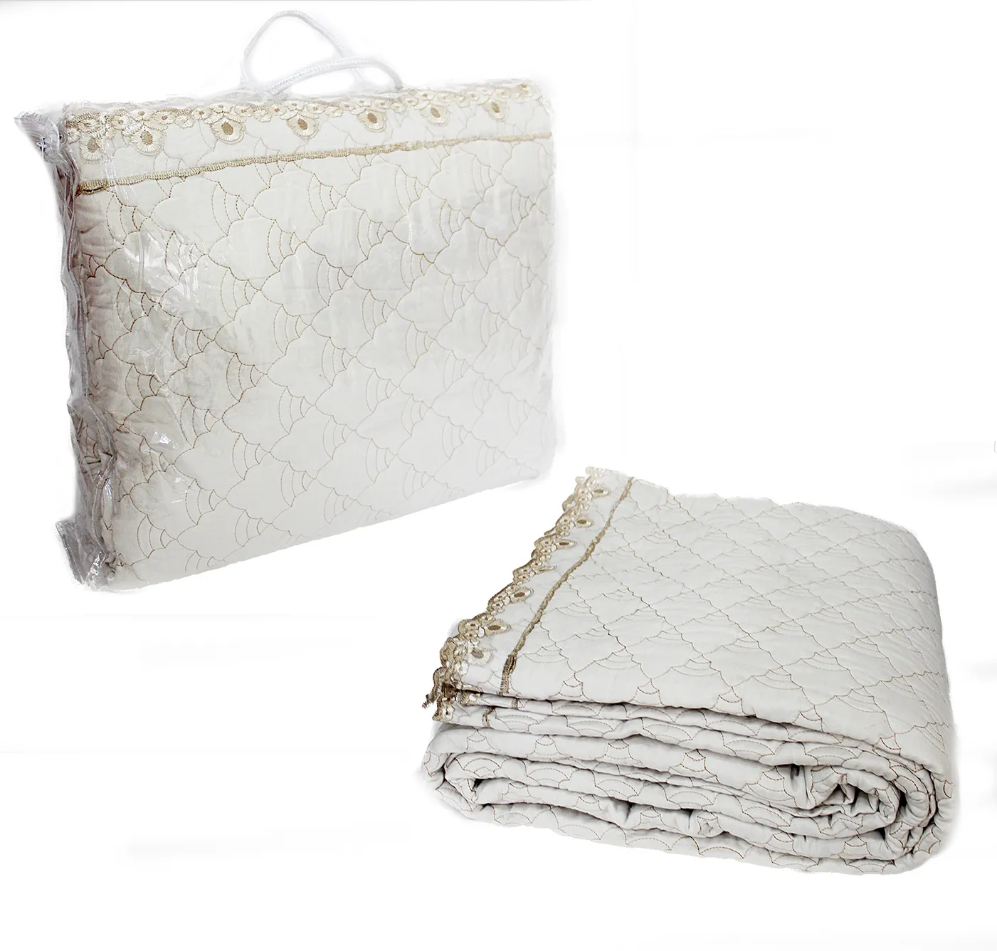 Покрывало+2 наволочки 230х250см кружево в ассорт ЦК305942