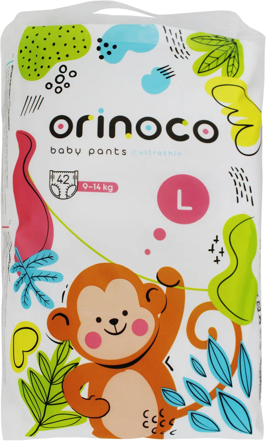Подгузники-трусики ORINOCO 42шт 9-14кг р.L