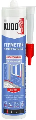 Герметик силиконовый KUDO универсальный 280мл (прозрачный)