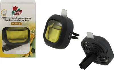 Ароматизатор Atmix 4мл для автомобиля на дефлектор обдува, мембрана (Ваниль)