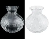 ваза для цветов, вертикальные полосы, 13х14см