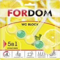 ЧС FORDOM 50г 5в1 блок для унитаза Сочный лимон