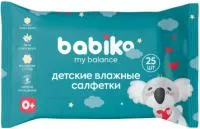 Салфетки влажные BABIKO My balance 25шт с пантенолом детские 
