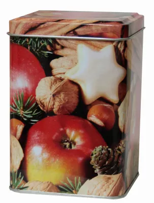 Банка жестяная 1800мл 108х108х150мм (107001 Рожд.угощ.)