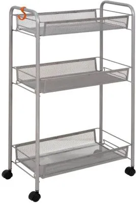 Этажерка Ладья-34КС 3 яруса 45х30х88см  (металлик)