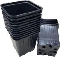 Горшок для рассады 11х11х11см 1л черный