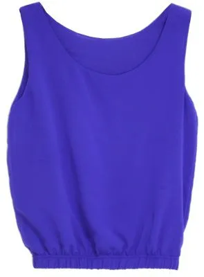 Майка для девочки на резинке (синяя)