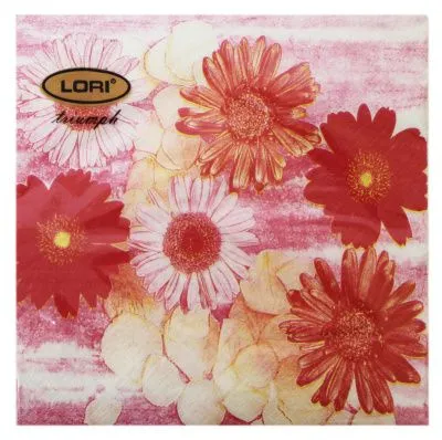 Салфетки бумажные LORI 20шт 33х33см 3-х слойные  (56051)